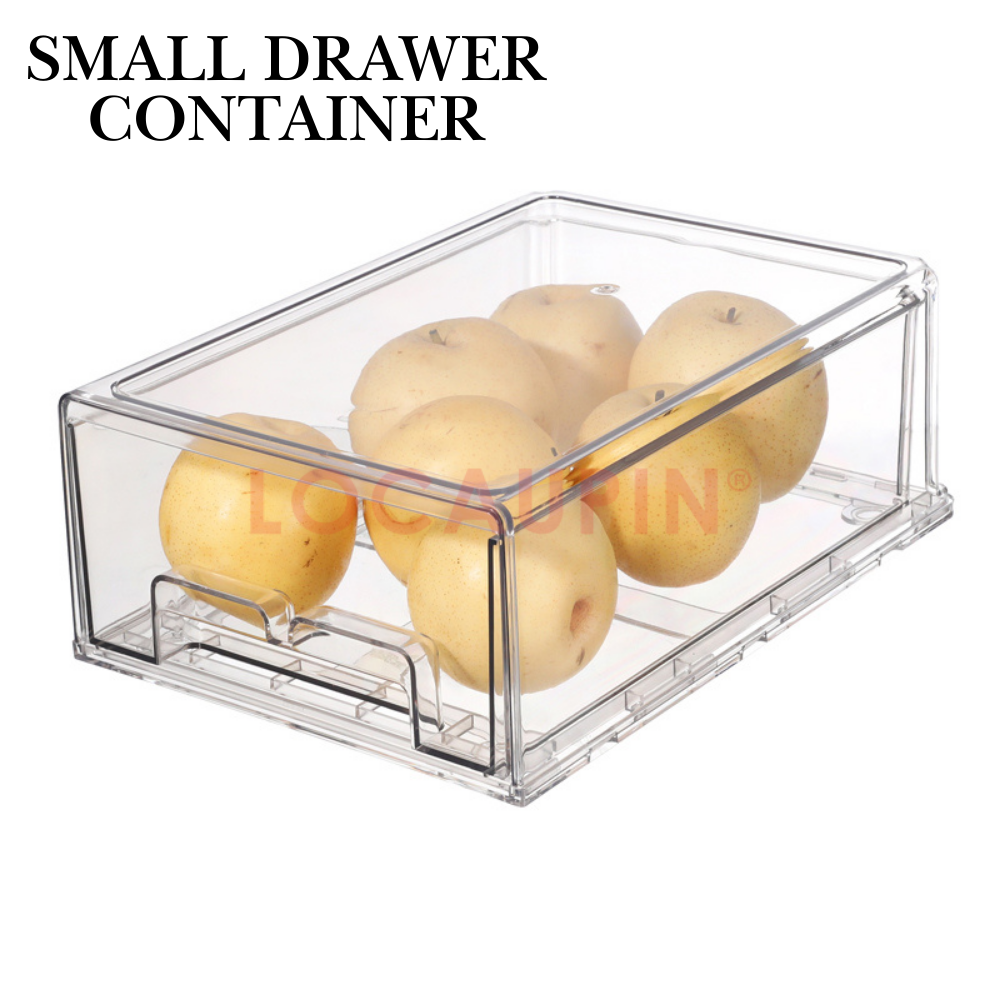 Locaupin Transparent Refrigerator Food Storage Stackable Fruits Vegetables Fridge Organizer High Quality Fresh Keeping Container