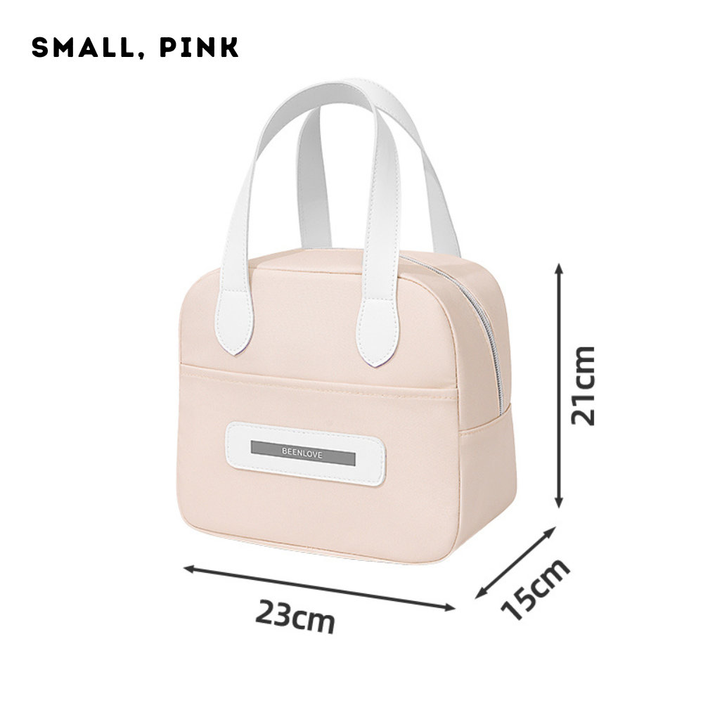 Locaupin Smiley Food Bag Waterproof and Insulated Meal Bags with Front Pocket Large Capacity Office School Portable Lunch Storage