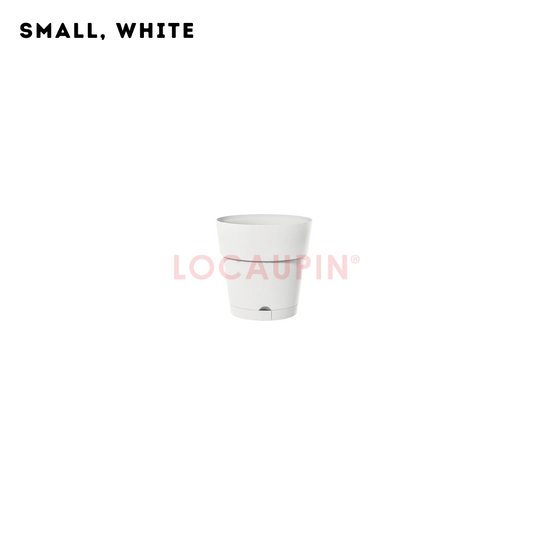 Locaupin Simple Style Flowerpot with Tray Minimalist Gardening Pot Indoor and Outdoor Garden Use