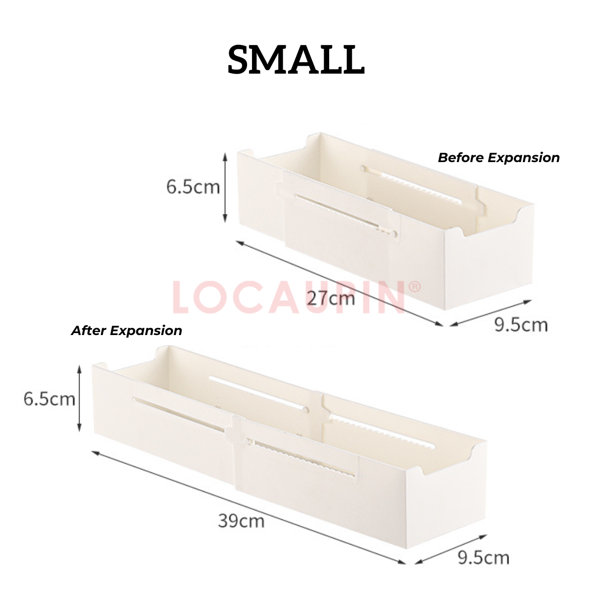 Locaupin Multifunctional Extendable Drawer Tray Storage Adjustable Sorting Box Home Kitchen Wardrobe Office Supplies Organizer