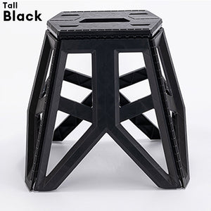 Locaupin Non Slip Compact Heavy Duty Folding Stepping Stool Collapsible Mini Chair with Handle Multifunctional Home Travel Camping Use