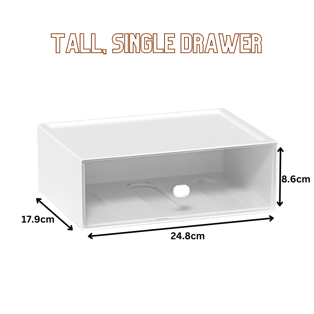 LOCAUPIN Multifunctional Office Desktop Drawer Organizer Stationery Cosmetic Storage Display Shelf