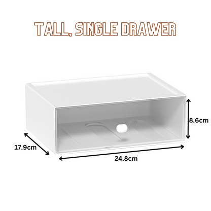 LOCAUPIN Multifunctional Office Desktop Drawer Organizer Stationery Cosmetic Storage Display Shelf