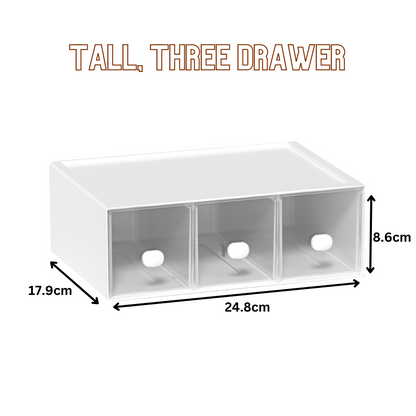 LOCAUPIN Multifunctional Office Desktop Drawer Organizer Stationery Cosmetic Storage Display Shelf