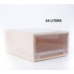 Locaupin 1pc Multipurpose Stackable Plastic Drawer Organizer Office Desktop Home Wardrobe Storage Closet Box