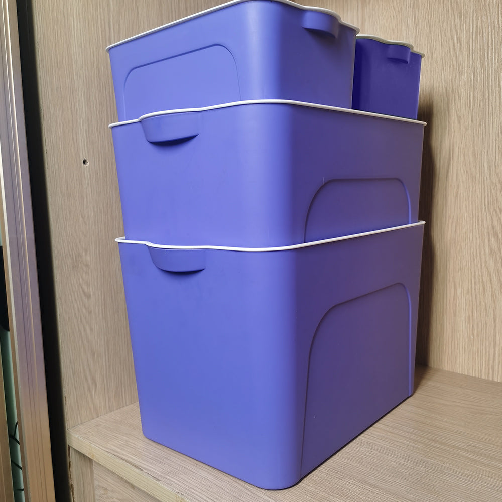 Locaupin Multipurpose Storage Box Wardrobe Organizer Closet Underwear Socks Ties Cosmetic Box with White Lid