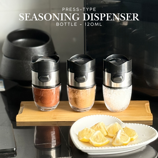 Locaupin Seasoning Dispenser Bottle Kitchen Spices Storage Transparent Container with 120 ml Capacity