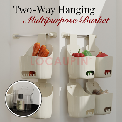 Locaupin Two Way Hanging Multipurpose Basket Simple Multifunctional Storage Household Bathroom Kitchen High Quality Organizer