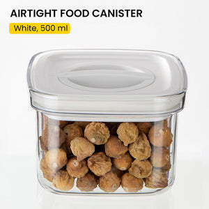 Locaupin Airtight Food Container with Easy Open and Lock Lid Dry Food Canister Cereal Candy Pasta Stackable Kitchen Pantry Transparent Organizer Storage (PET Plastic)