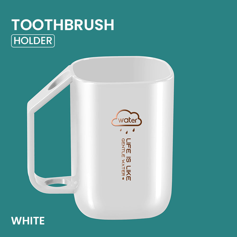 Locaupin Bathroom Countertop Organizer Toothbrush Holder Mouthwash Gargling Cup Mug Multifunctional Storage Case