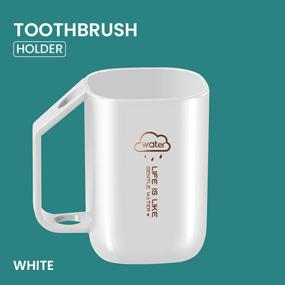 Locaupin Bathroom Countertop Organizer Toothbrush Holder Mouthwash Gargling Cup Mug Multifunctional Storage Case