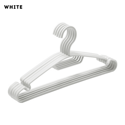 Locaupin 5 Pieces Anti-Slip Hanger with Groove Design Heavy Duty Flexible Wardrobe Laundry Organizer High Quality Clothes Holder