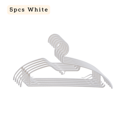 LOCAUPIN Set of 5 Clothes Hanger with Connector Hook Non Slip Multifunctional Closet Space Organizer