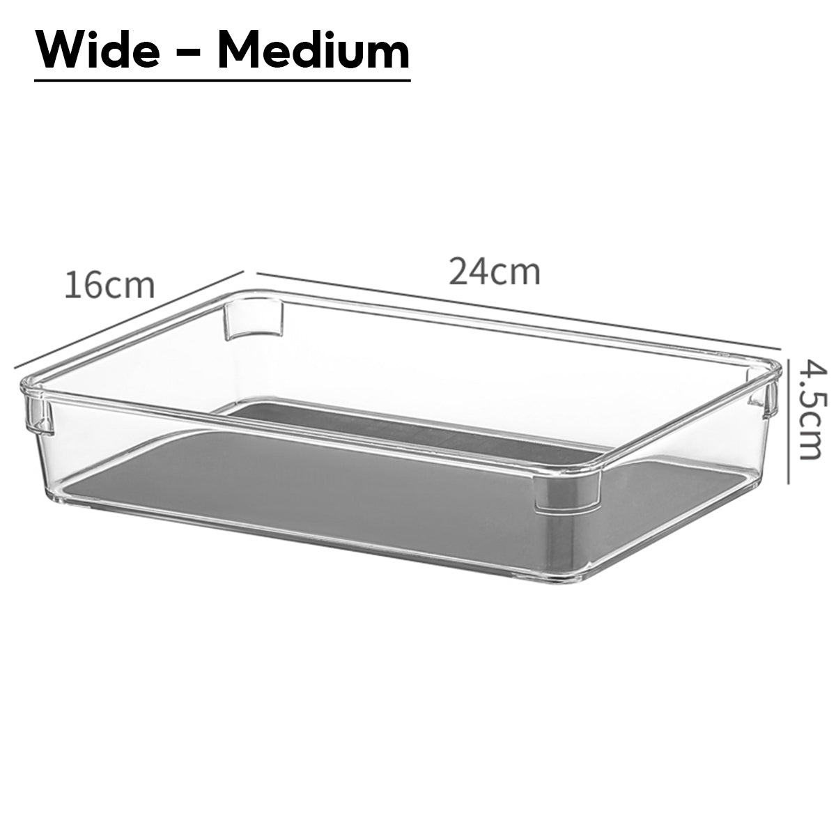 Locaupin Cabinet Desk Drawer Organizer Tray Multipurpose Bin Container Silverware Makeup Gadgets Stationeries Storage Compartment