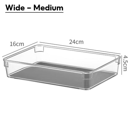Locaupin Cabinet Desk Drawer Organizer Tray Multipurpose Bin Container Silverware Makeup Gadgets Stationeries Storage Compartment