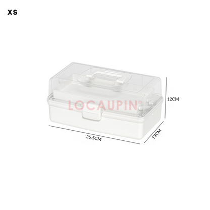 Locaupin Simple Multipurpose Storage Box Desktop Home Organizer Minimalist Layered Space Saver Sorting Bin High Quality Container