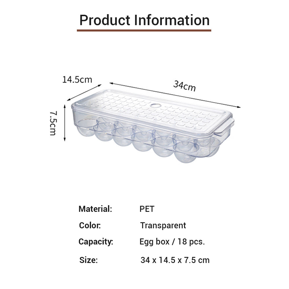 Locaupin Kitchen Egg Collection Container Tray Countertop Keep Fesh Storage Fridge Organizer Bin