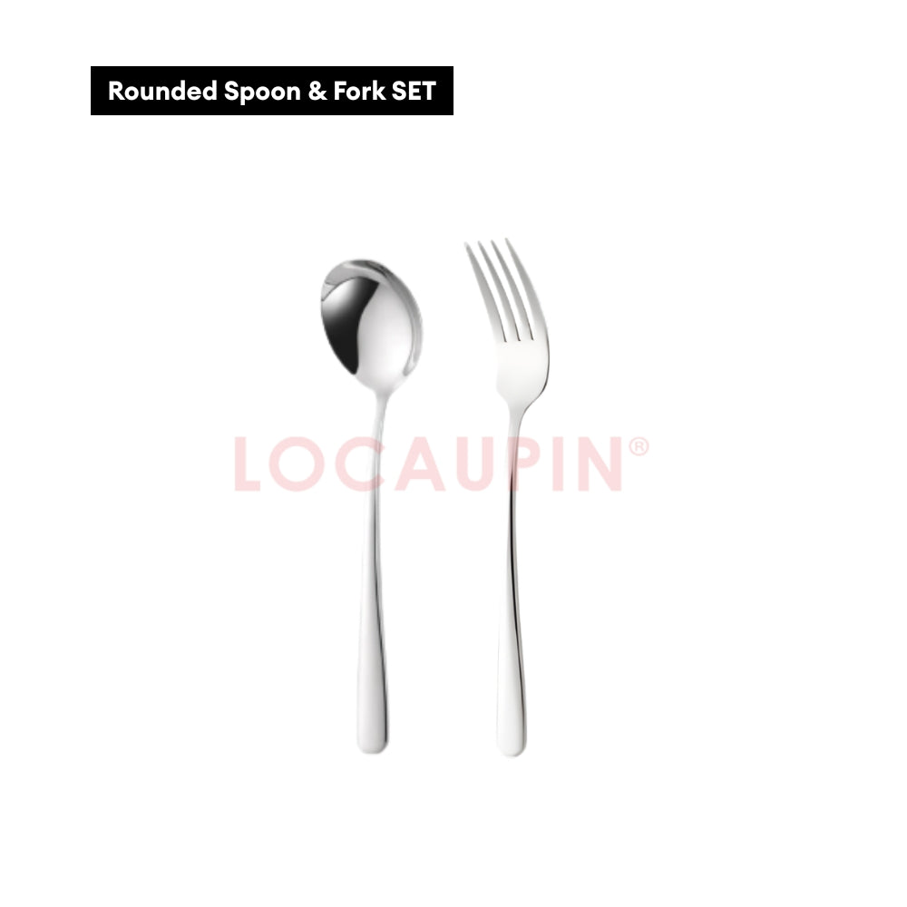 LOCAUPIN 304 Stainless Steel Tableware Cutlery Utensil Set Spoon and Fork Food Grade Premium Dinnerware Cutlery Sets