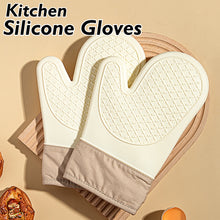 Load image into Gallery viewer, Locaupin Multifunctional Cooking Gloves Kitchen Silicone Heat Resistant Oven Mittens Waterproof Long Thick Kitchenware Gloves
