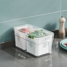 Load image into Gallery viewer, Locaupin Stackable Fridge Organizer with Lid Long Time Preserve Freshness Fruit Vegetable Bin Refrigerator Clear Food Container
