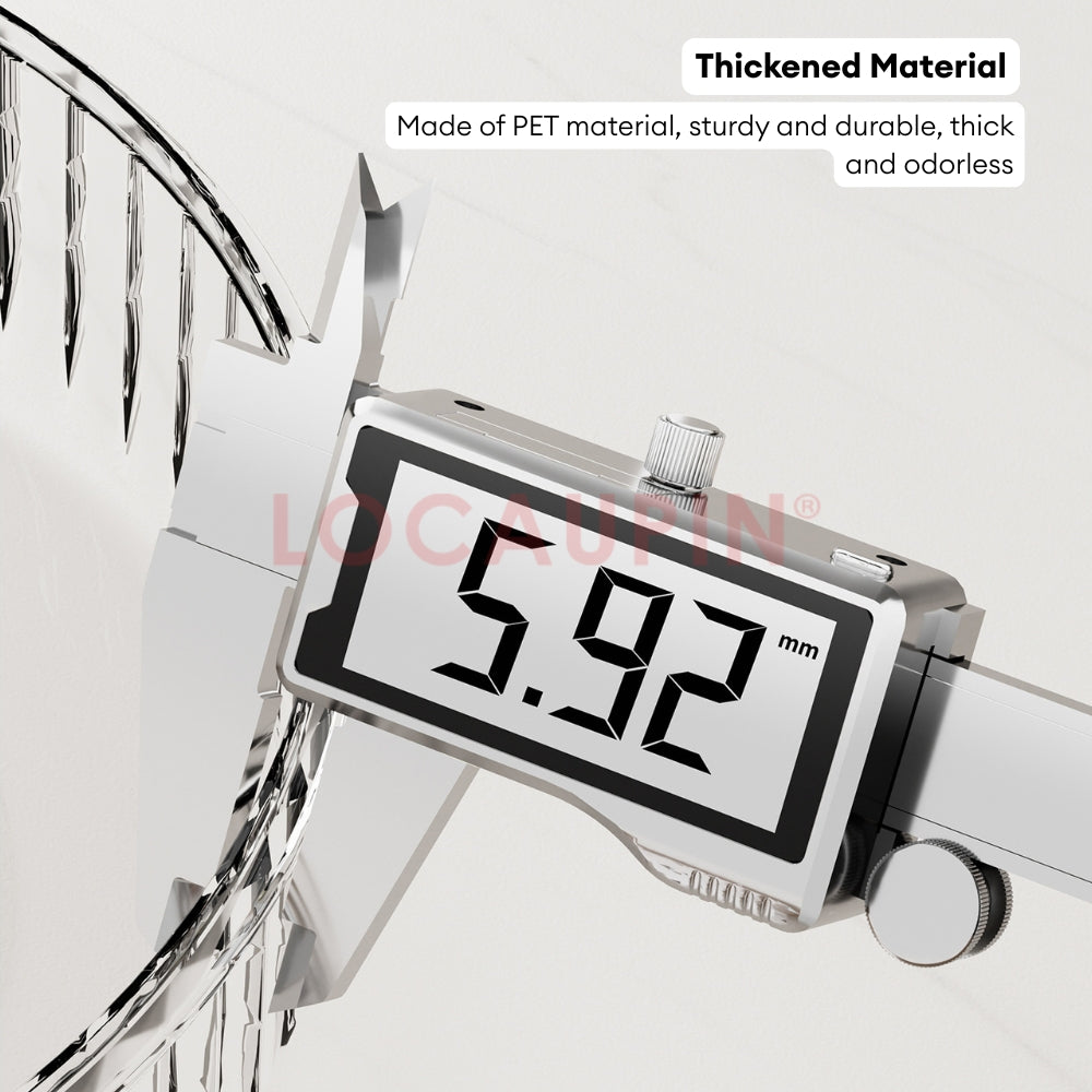 LOCAUPIN Round Food Container with Five Removable Compartments Transparent Kitchen Food Storage Dispenser with Lid