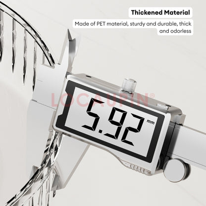 LOCAUPIN Round Food Container with Five Removable Compartments Transparent Kitchen Food Storage Dispenser with Lid