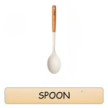 Load image into Gallery viewer, Locaupin High Quality Food Grade Silicone Cooking Utensils Kitchenware Spoon Ladle Turner With Wooden Handle Non Stick Cookware
