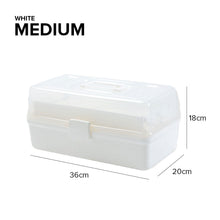 Load image into Gallery viewer, Locaupin 3 Layer Medicine Box Medical Equipment Storage Multipurpose Crafts Organizer Family First Aid Supplies Compartment Container with Lid
