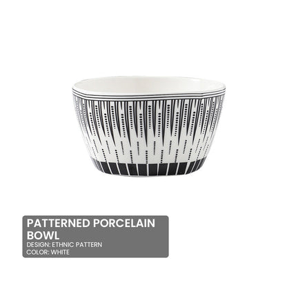 Locaupin Traditional Japanese Porcelain Rice Bowl Ramen Soup Side Dish Dip Sauce Appetizer Serving Plate Microwavable Oven Safe Dinnerware