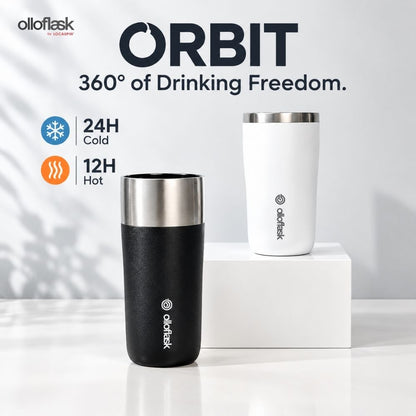 Locaupin Orbit Series (12oz/16oz) Insulated Coffee Cup Ceramic Coating Tumbler