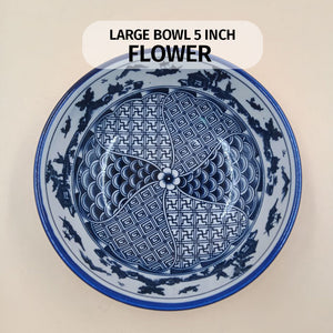 Locaupin Japanese Porcelain Printed Dinner Plate Dessert Appetizer Pasta Salad Bowl Serving Dish in Restaurant Family Party