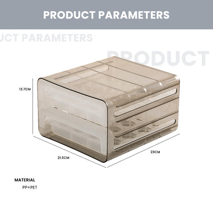 Locaupin Kitchen Egg Collection Container Tray Countertop Keep Fesh Storage Fridge Organizer Bin