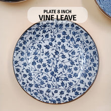 Load image into Gallery viewer, Locaupin Japanese Porcelain Printed Dinner Plate Dessert Appetizer Pasta Salad Bowl Serving Dish in Restaurant Family Party
