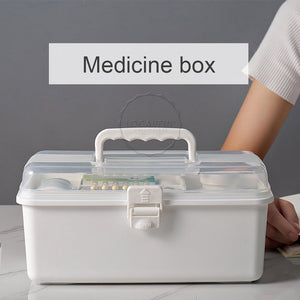 Locaupin Japanese Style Emergency Medicine Kit Storage Case Box Portable Organizer with Handle