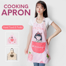 Load image into Gallery viewer, LOCAUPIN Kitchen Cooking Apron with Hand Wipe Pocket Adjustable Neck Strap Oil and Dirt Proof
