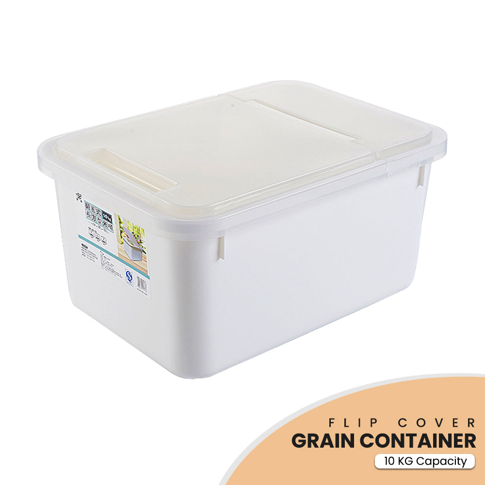 Locaupin Kitchen Pantry Cabinet Countertop Multipurpose Organizer Dry Food Storage Bin Grain Cereal Rice Container Bucket Sliding Lid