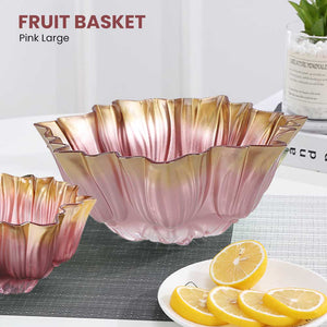 Locaupin Countertop Centerpiece Fruit Bowl Basket Serving Snacks Salad Tray Multipurpose Decorative Display Kitchen Storage