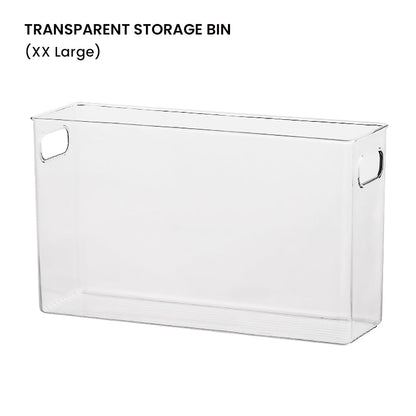 Locaupin Kitchen Fridge Storage Bin Organizer Box Pantry Food Vegetable Fruits Container Multifunctional Transparent Basket (PET Plastic)