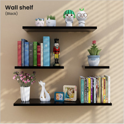 Locaupin Multifunctional Wall Mounted Ledge Floating Shelf Photo Frame Bookshelves Decoration Living Room Display Storage Board