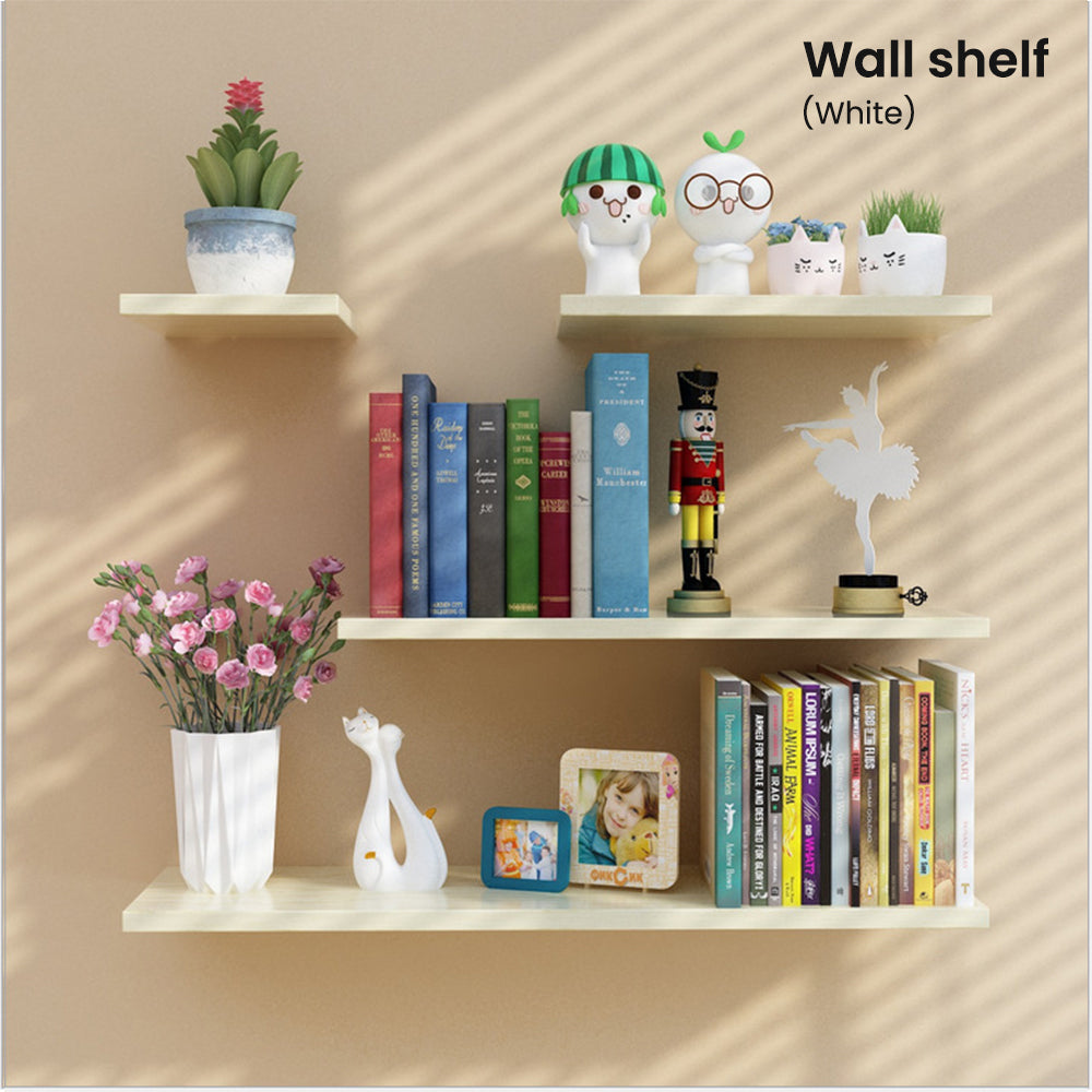 Locaupin Multifunctional Wall Mounted Ledge Floating Shelf Photo Frame Bookshelves Decoration Living Room Display Storage Board