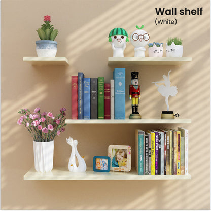 Locaupin Multifunctional Wall Mounted Ledge Floating Shelf Photo Frame Bookshelves Decoration Living Room Display Storage Board
