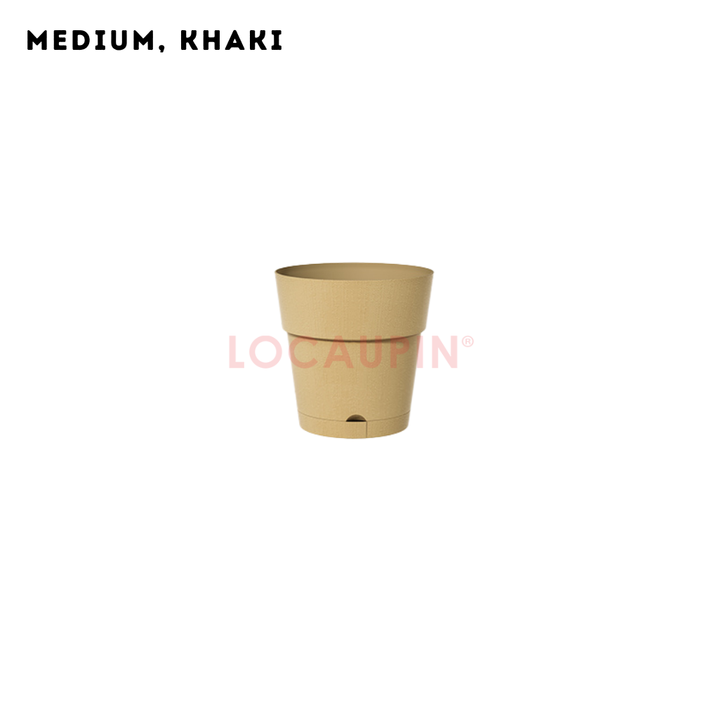Locaupin Simple Style Flowerpot with Tray Minimalist Gardening Pot Indoor and Outdoor Garden Use
