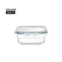 Load image into Gallery viewer, Locaupin Borosilicate Glass Lunch Box Meal Prep Container Leftover Food Storage Steam Release Valve Air Vent Locking Lid Kitchen Organizer
