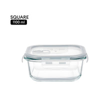 Load image into Gallery viewer, Locaupin Borosilicate Glass Lunch Box Meal Prep Container Leftover Food Storage Steam Release Valve Air Vent Locking Lid Kitchen Organizer
