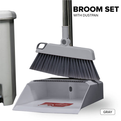 Locaupin Household Cleaning Tool Magic Broom Dustpan Heavy Duty Bristles For Home Salon Lobby Sweeper Bathroom Toilet Floor Glass Wiper