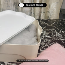 Load image into Gallery viewer, Locaupin 4in1 Multipurpose Storage Box Wardrobe Organizer Closet Underwear Socks Ties Cosmetic Box with White Lid
