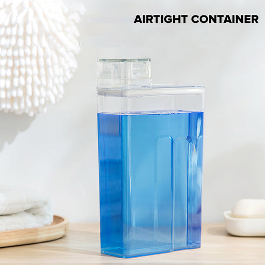 Locaupin Multipurpose Laundry Liquid Detergent Refill Jar Kitchen Powder Cereal Container Dry Food Storage with Measuring Lid