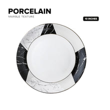 Load image into Gallery viewer, Locaupin Porcelain Marble Abstract Art Design Serving Dishes Pasta Steak Dinner Plate Luxurious Kitchen Restaurant Hotel Dining Tableware
