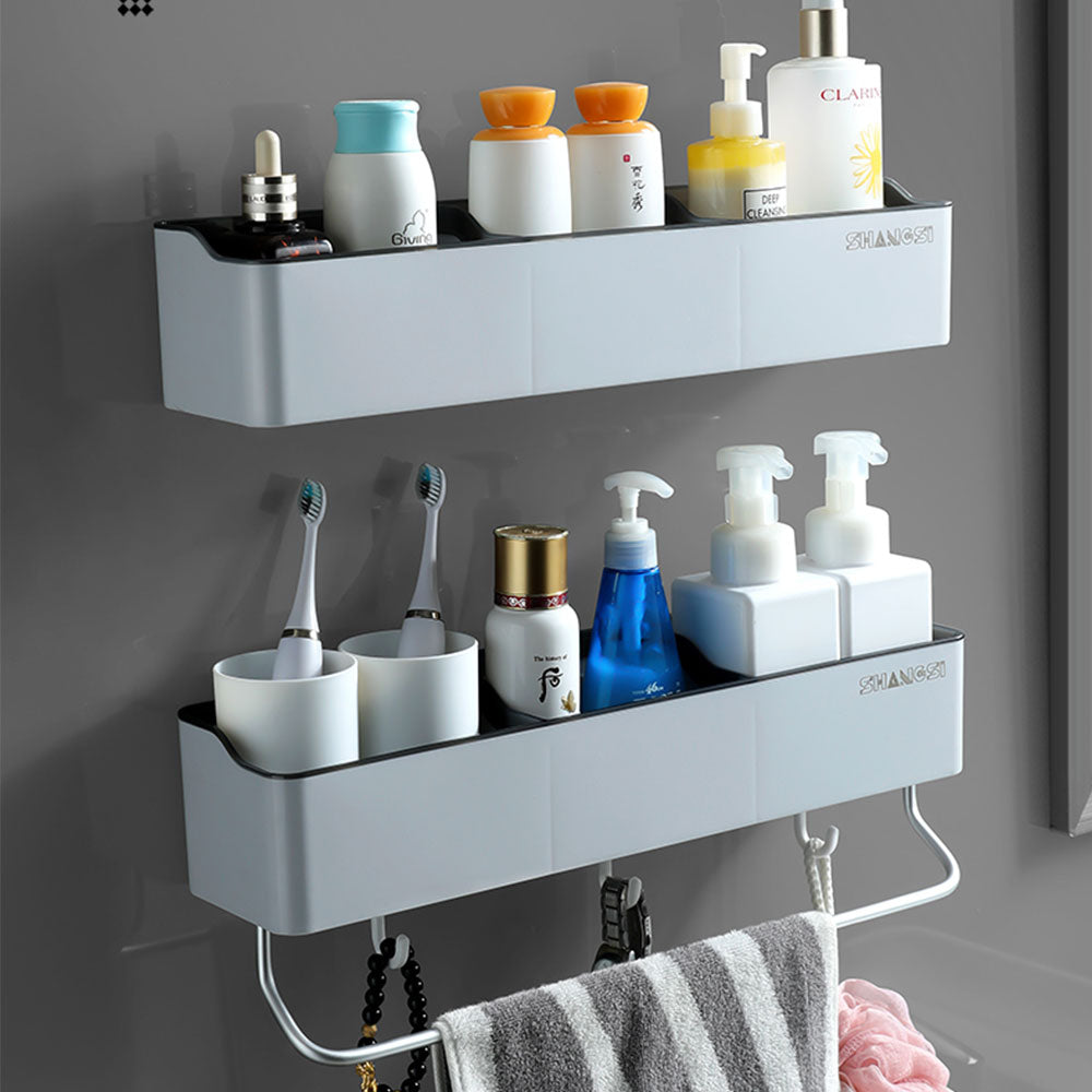 With Suction Cup Heavy Duty Shampoo Storage Double Layer Drain