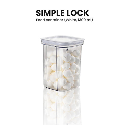 Locaupin Cereal and Dry Food Storage Canister Container Jar Kitchen Pantry Organizer Simple Press Lock Lid